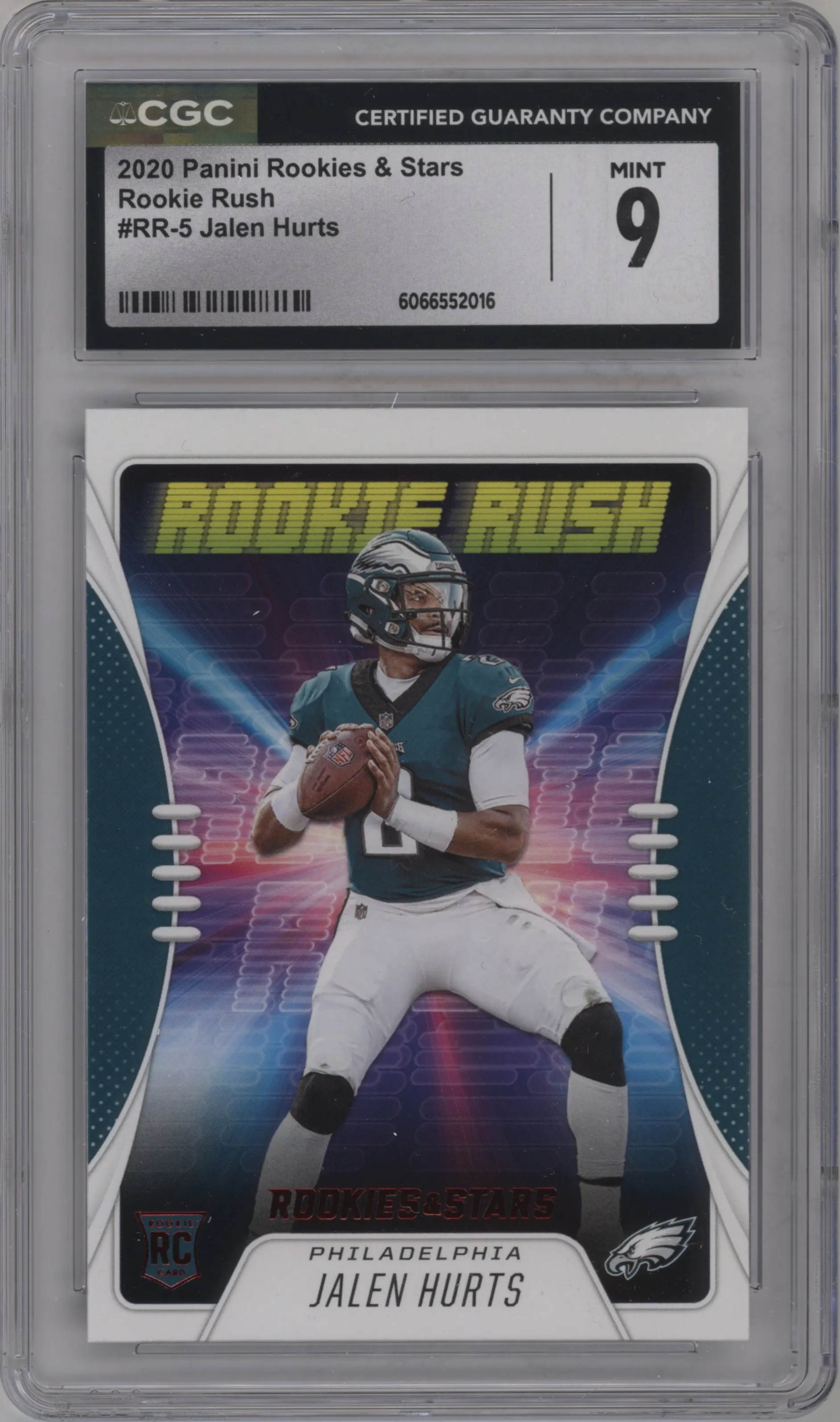 2020 Panini Rookies & Stars Rke.Rush Jalen Hurts CGC 9