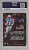 Barry Sanders from the 2020 Panini Phoenix set featuring a Yellow parallel graded by PSA and given an overall grade of 10.