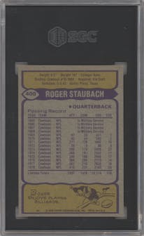  Roger Staubach from the 1979 Topps set graded by SGC and given an overall grade of 5.