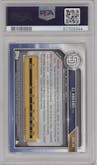 CJ Abrams from the 2019 Bowman Draft set featuring a Refractor parallel graded by PSA and given an overall grade of 10.