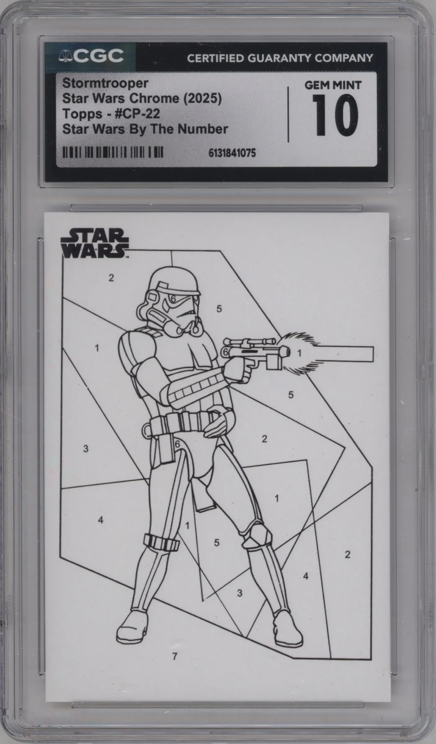 2025 Topps Chrome Star Wars By the Nmbr. Stormtrooper CGC 10
