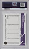 LeBron James from the 2023-24 Topps Chrome set featuring a Refractor parallel graded by PSA and given an overall grade of 10.