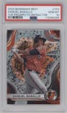Samuel Basallo from the 2024 Bowman's Best set featuring a Refractor parallel graded by PSA and given an overall grade of 10.