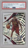 Collin Sexton from the 2018-19 Panini Revolution  set featuring a Impact parallel graded by PSA and given an overall grade of 10.