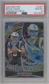 Bryce Young from the 2023 Panini Spectra set featuring a Meta parallel graded by PSA and given an overall grade of 10.