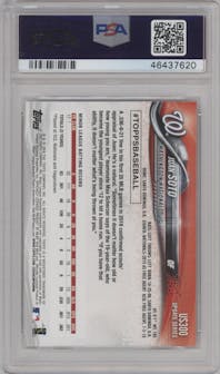 Juan Soto from the 2018 Topps Update set graded by PSA and given an overall grade of 10.