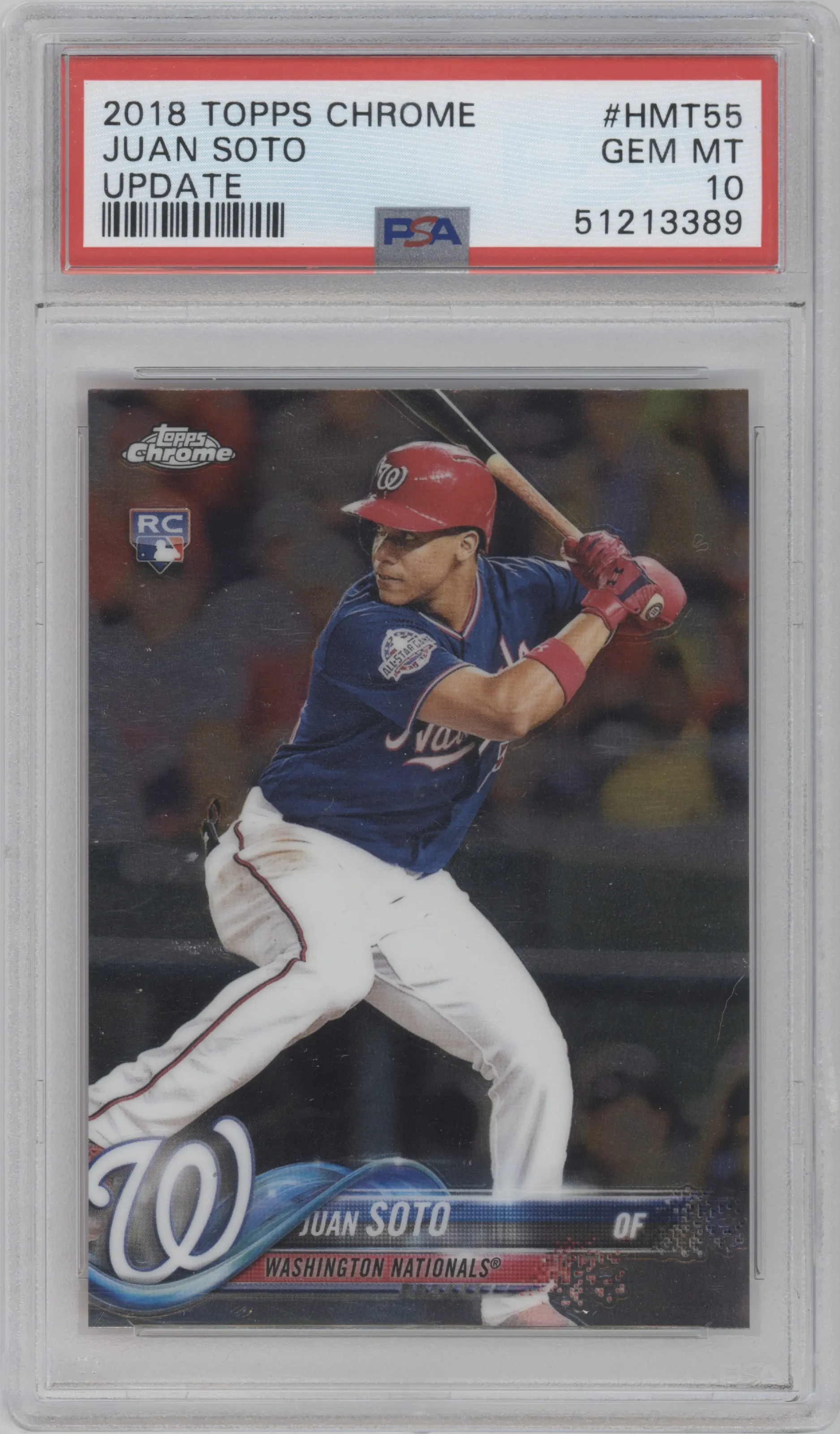 2018 Topps Chrome Update Juan Soto PSA 10