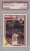 Michael Jordan from the 1989-90 Fleer set graded by PSA and given an overall grade of 9.