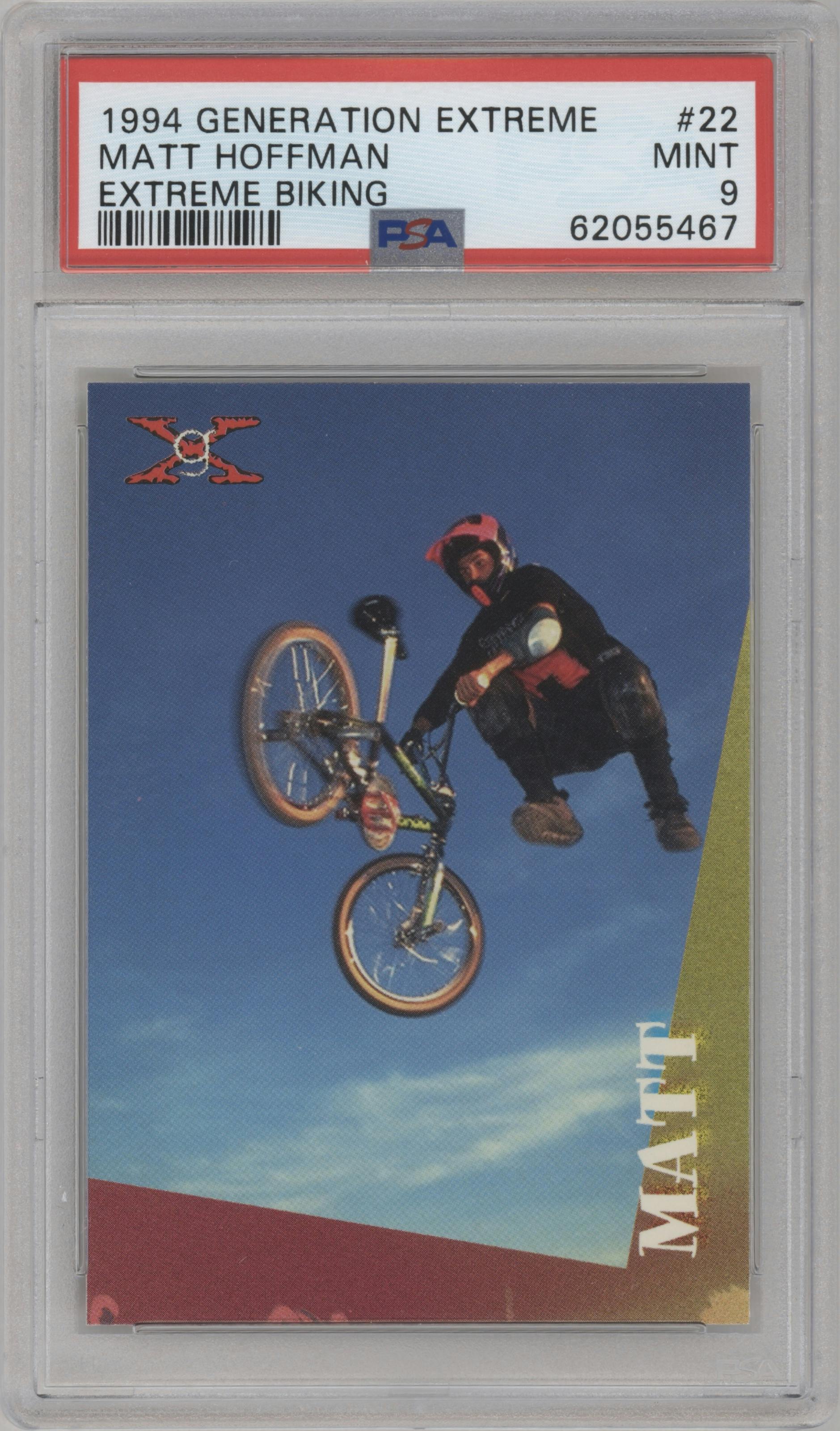 Matt Hoffman from the 1994 Vision Generation Extreme set graded by PSA and given an overall grade of 9.
