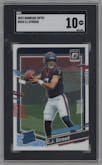 C.J. Stroud from the 2023 Donruss Optic set graded by SGC and given an overall grade of 10.