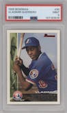 Vladimir Guerrero from the 1995 Bowman set graded by PSA and given an overall grade of 9.