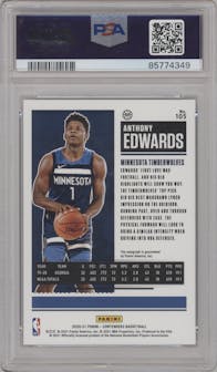 Anthony Edwards from the 2020-21 Panini Contenders set graded by PSA and given an overall grade of 10.