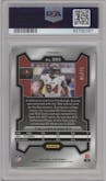 Calijah Kancey from the 2023 Panini Prizm set featuring a Navy Camo parallel graded by PSA and given an overall grade of 10.