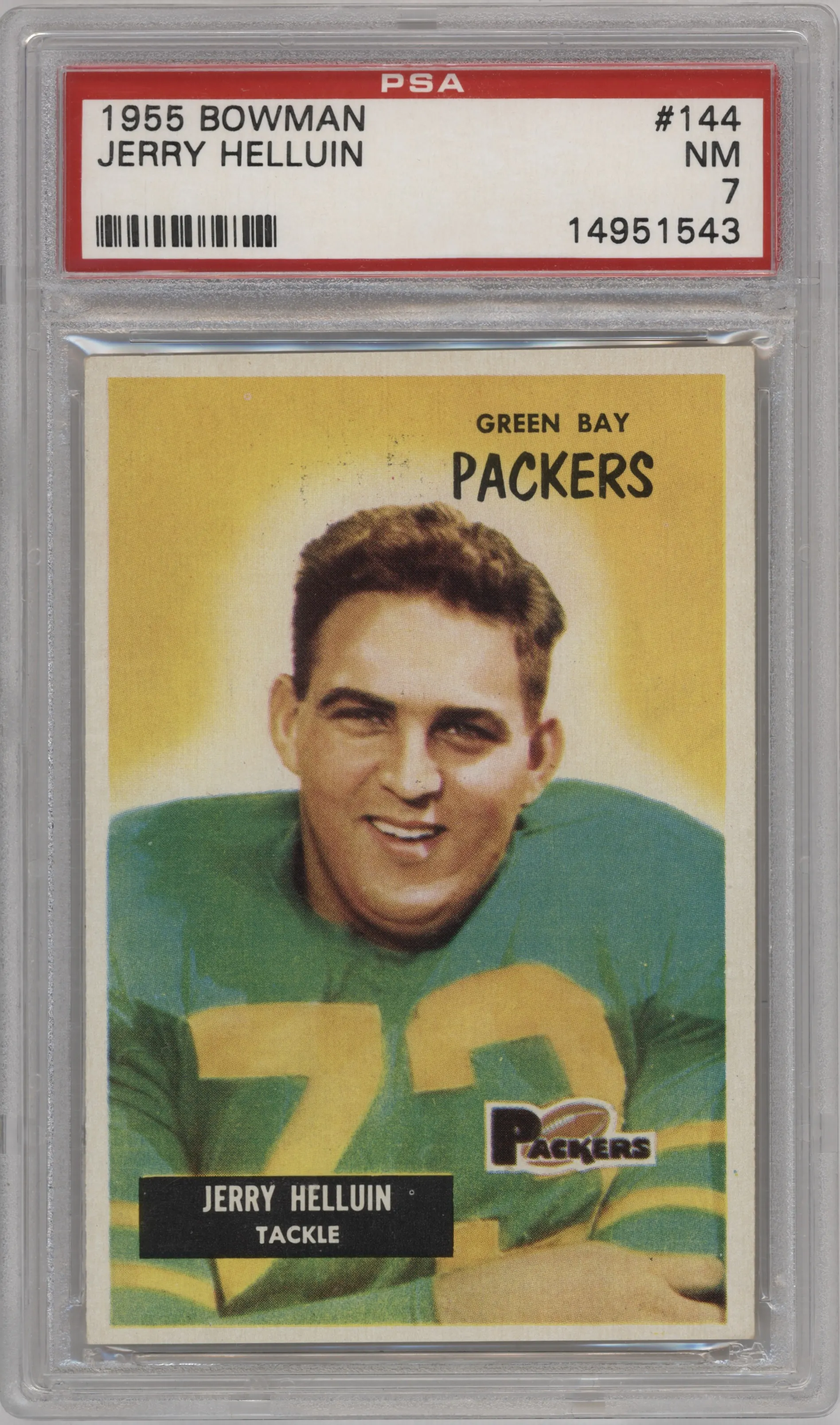 1955 Bowman Jerry Helluin PSA 7