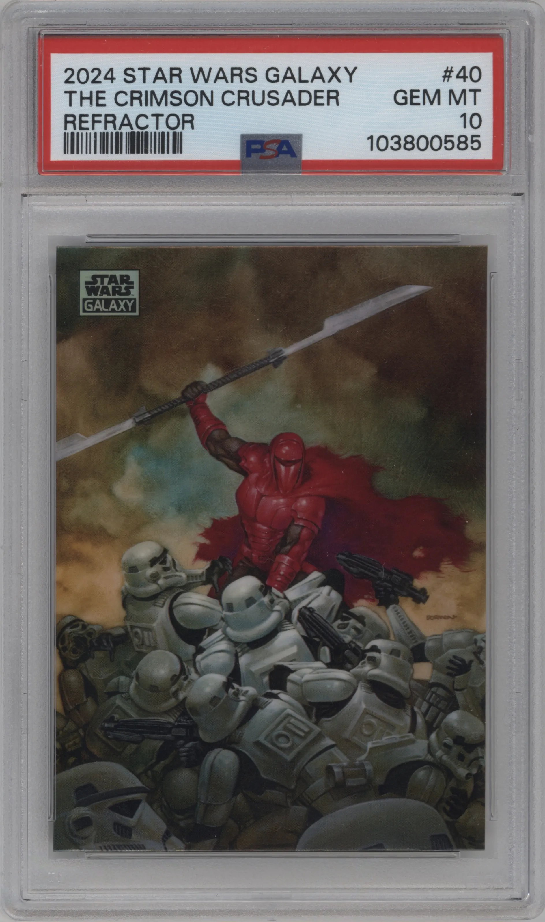 2024 Topps Chrome Star Wars Galaxy The Crimson Crusader Refractor #40 PSA 10