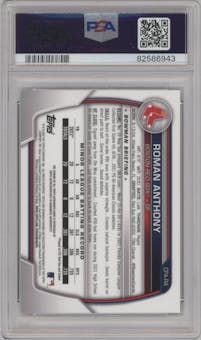 Roman Anthony from the 2023 Bowman  set graded by PSA and given an overall grade of 10.