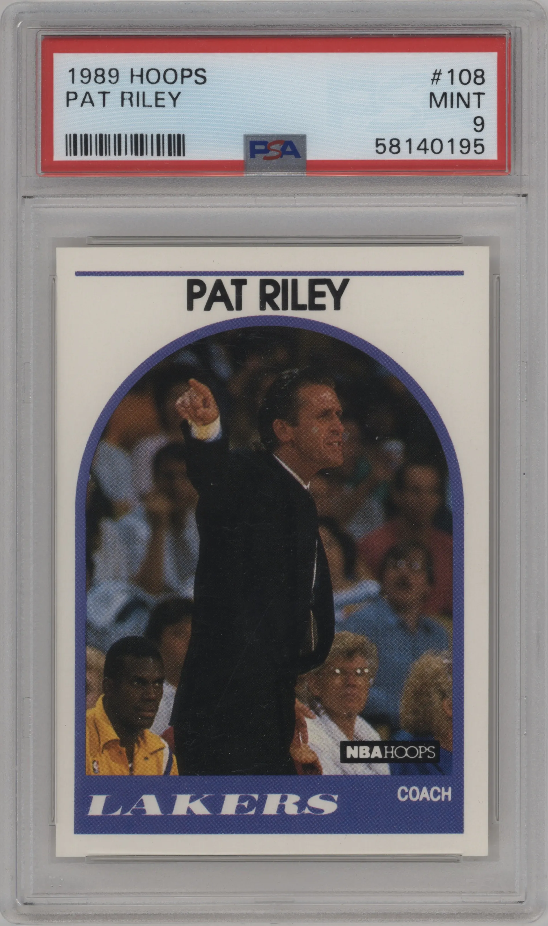 1989 NBA Hoops Pat Riley PSA 9