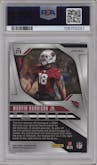 Marvin Harrison Jr. from the 2024 Panini Prizm set featuring a Red White Blue Prizm parallel graded by PSA and given an overall grade of 10.