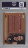Jett Howard from the 2023-24 Finest set featuring a Gold Geometric Refractor parallel graded by PSA and given an overall grade of 10.