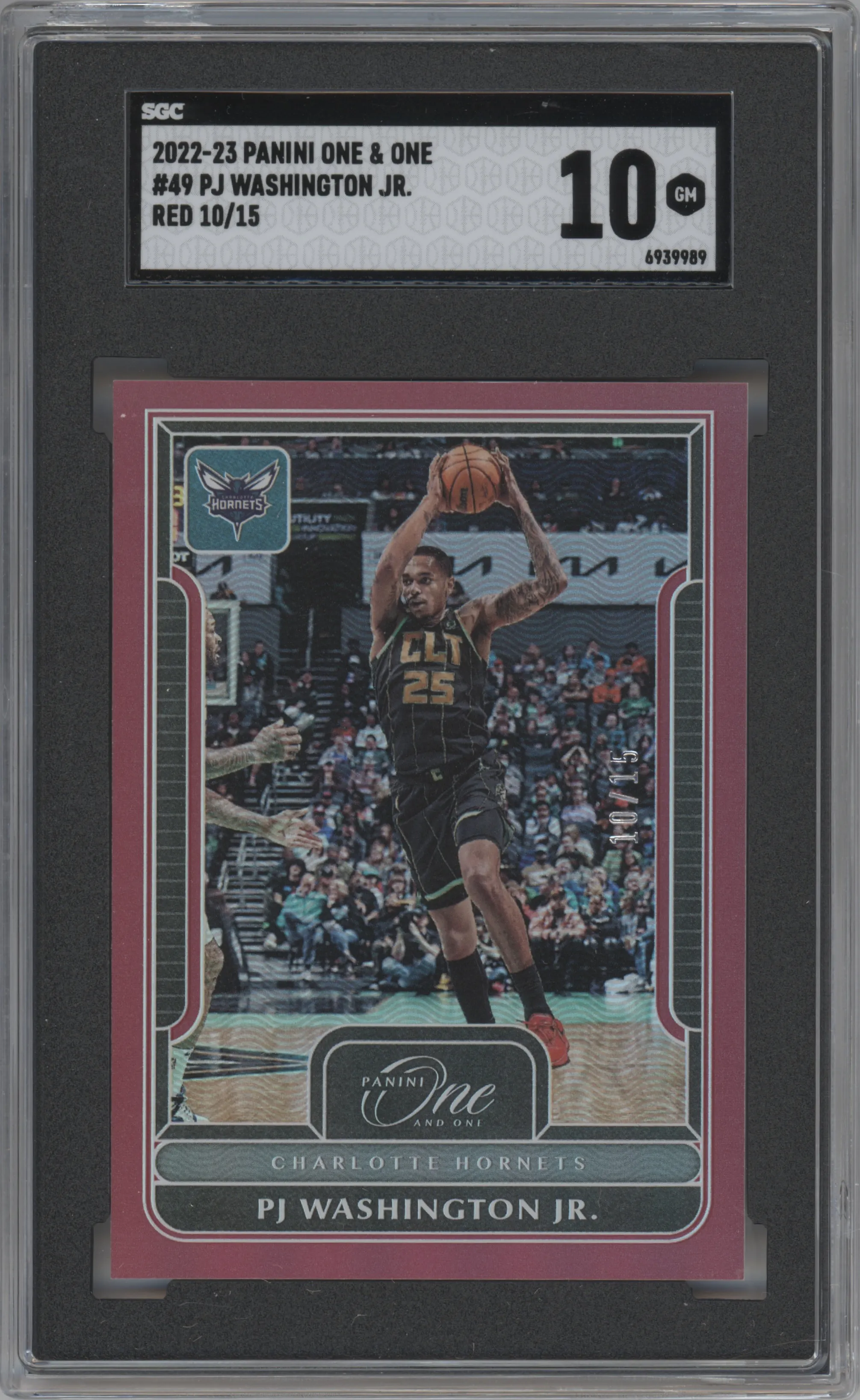 2022 Panini One and One PJ Washington Jr. Red SGC 10
