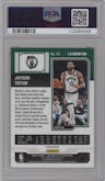 Jayson Tatum from the 2023-24 Panini Contenders Optic set featuring a Gold parallel graded by PSA and given an overall grade of 9.