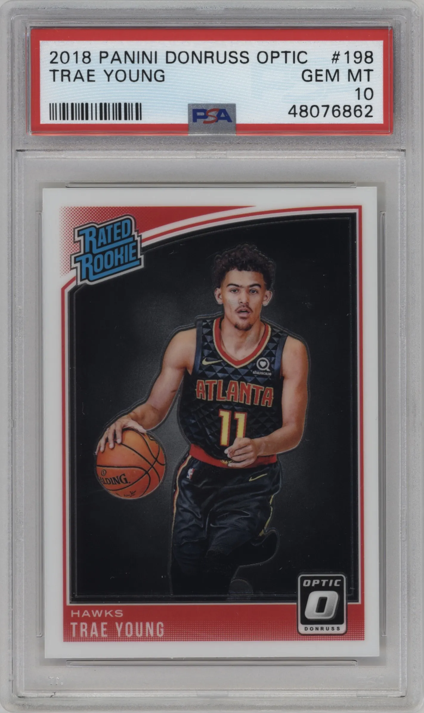2018 Panini Donruss Optic Rated Rookie Trae Young PSA 10