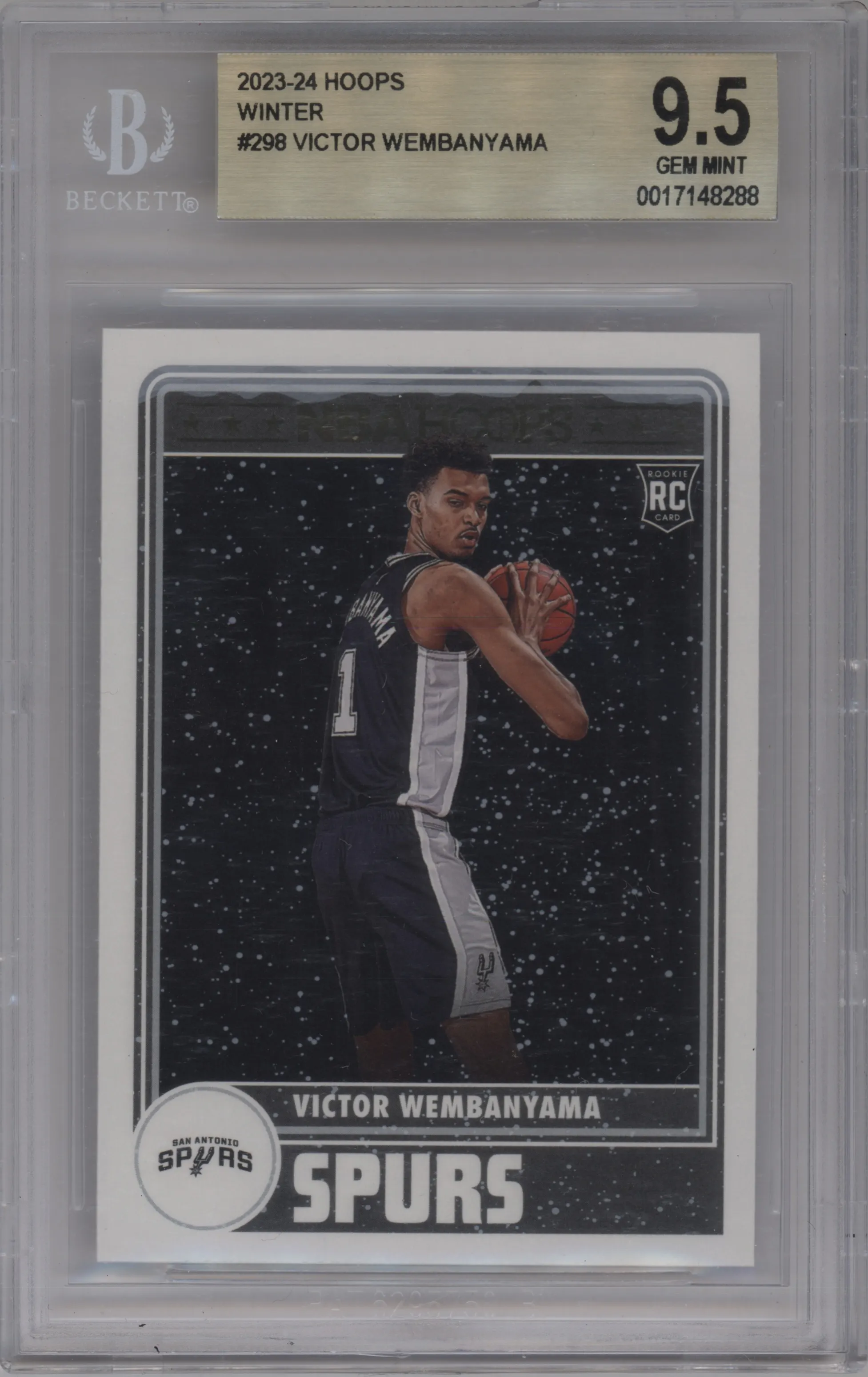 2023 Panini NBA Hoops Victor Wembanyama Winter BGS 9.5