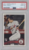 Mike Trout  from the 2011 Topps Update set graded by PSA and given an overall grade of 10.