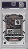Donovan Mitchell from the 2022-23 Panini Prizm Monopoly set featuring a Gold Money Shimmer parallel graded by PSA and given an overall grade of 10.