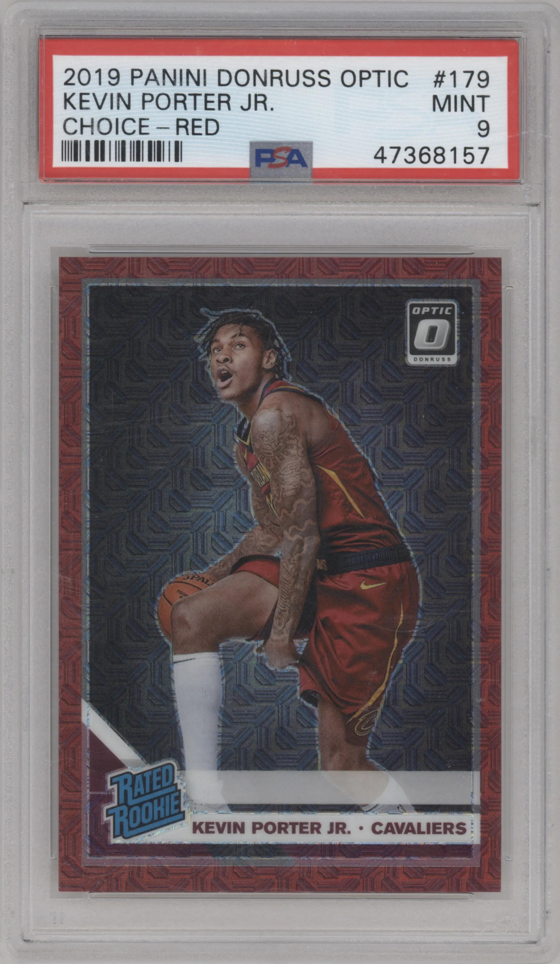 2019 Panini Donruss Optic Rated Rookie Kevin Porter Jr. Choice Red PSA 9