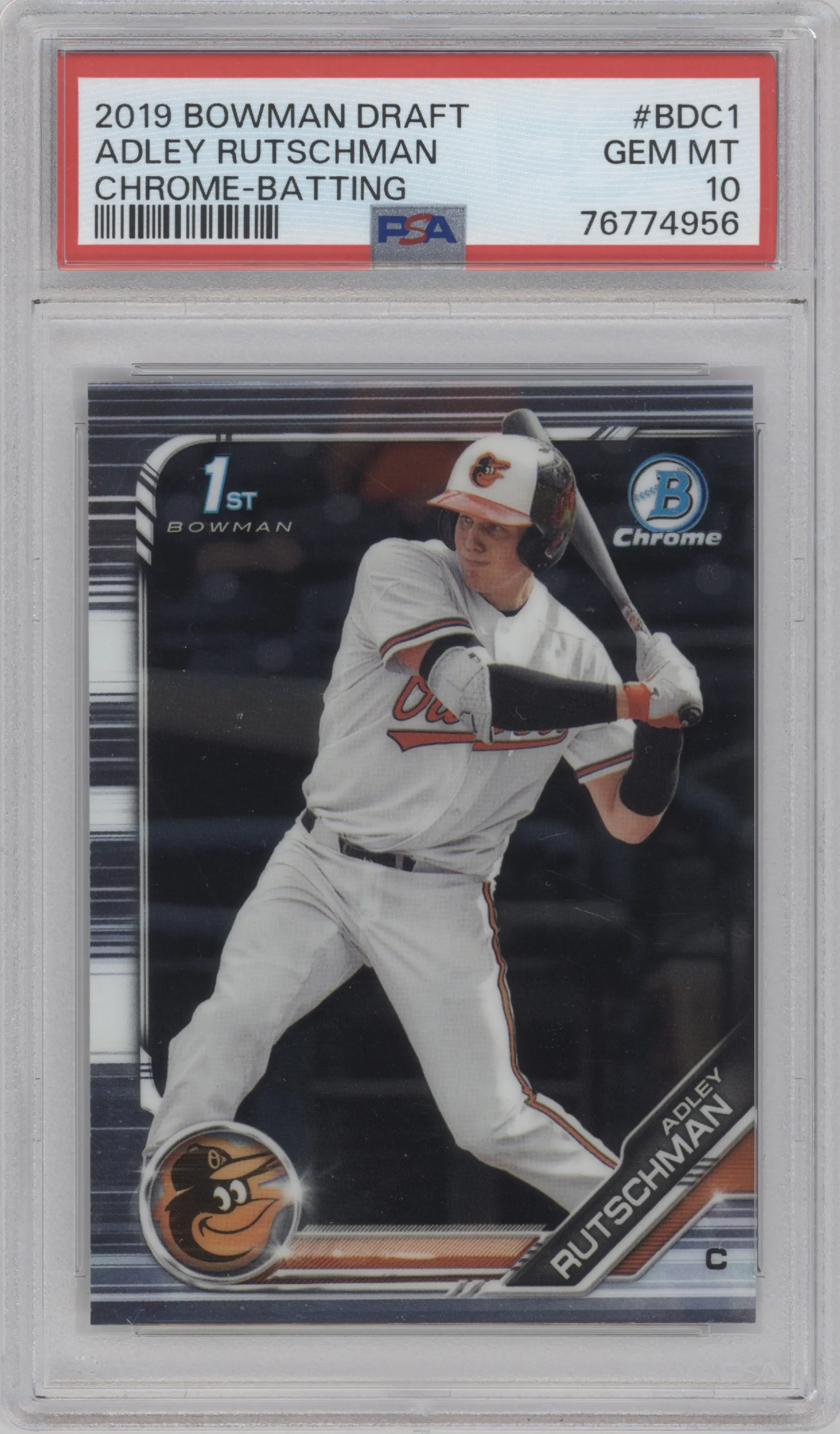 2019 Bowman Draft Chrome Adley Rutschman #BDC-1 PSA 10