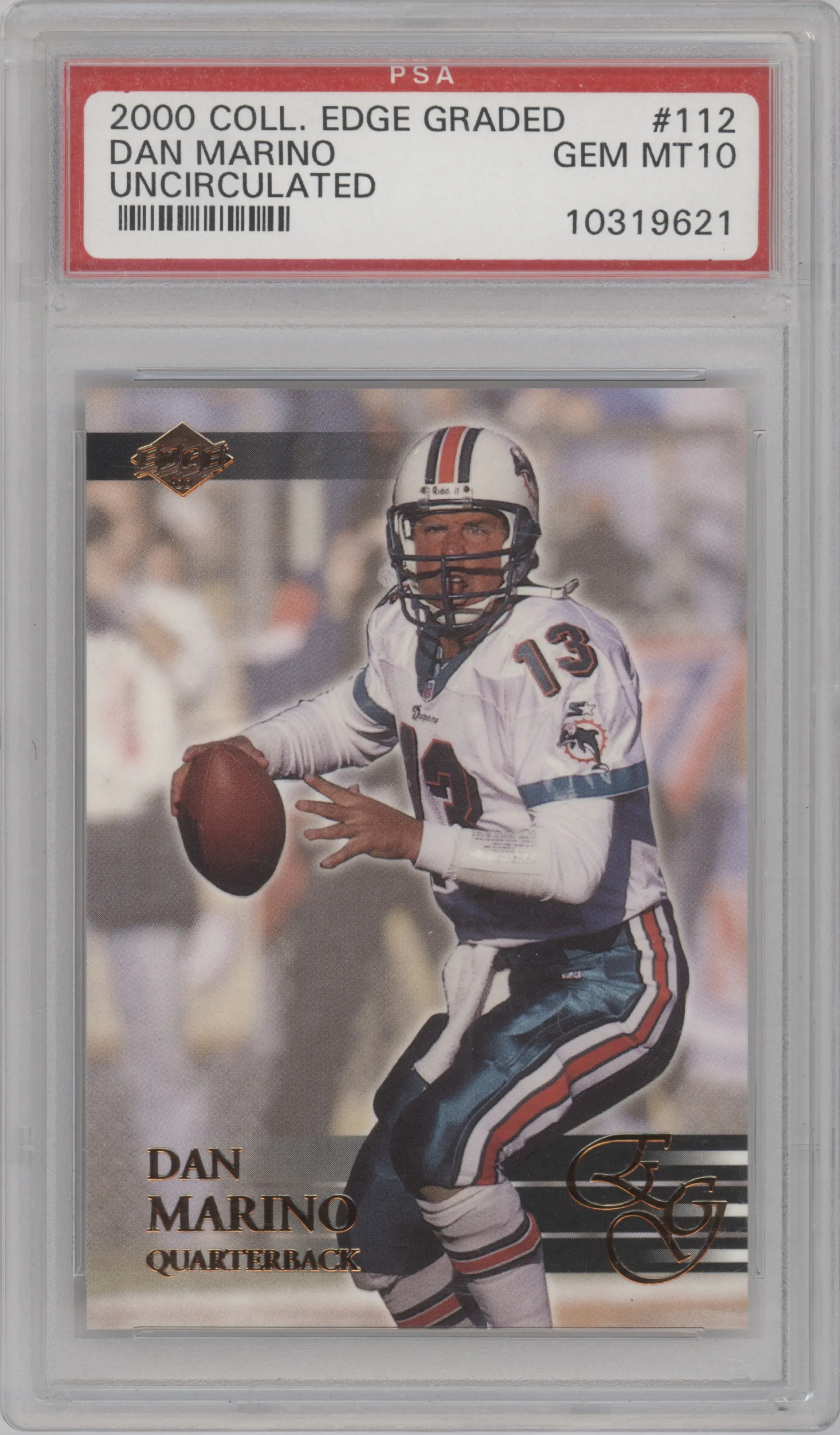 2000 Collector's Edge EG Dan Marino Uncirculated #112 PSA 10