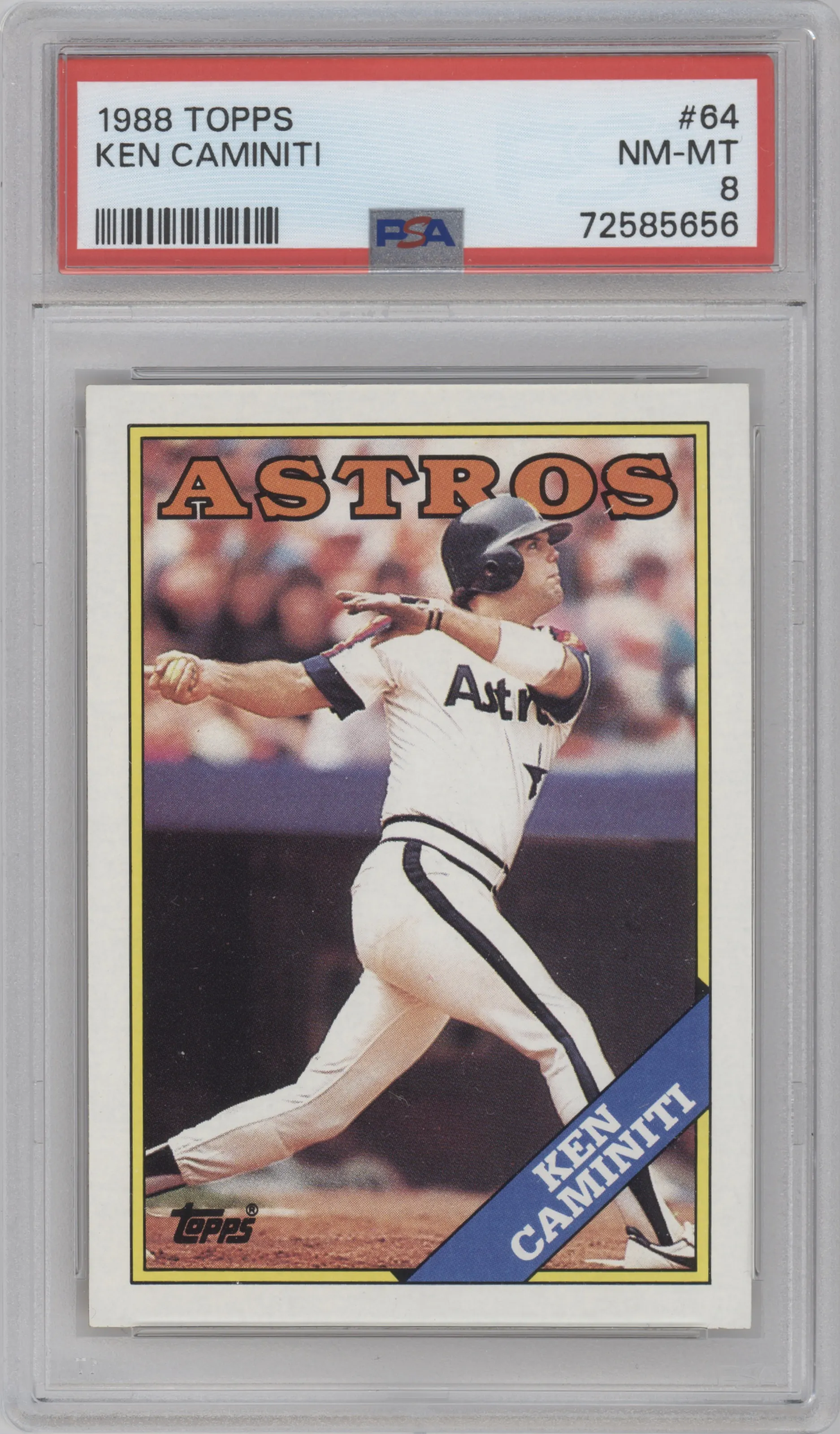 1988 Topps Ken Caminiti #64 PSA 8
