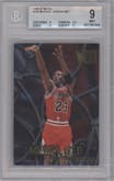 Michael Jordan from the 1996-97 Fleer Metal  set graded by Beckett and given an overall grade of 9.