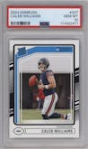 Caleb Williams from the 2024 Donruss set graded by PSA and given an overall grade of 10.