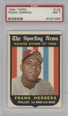 Frank Herrera from the 1959 Topps set graded by PSA and given an overall grade of 7.