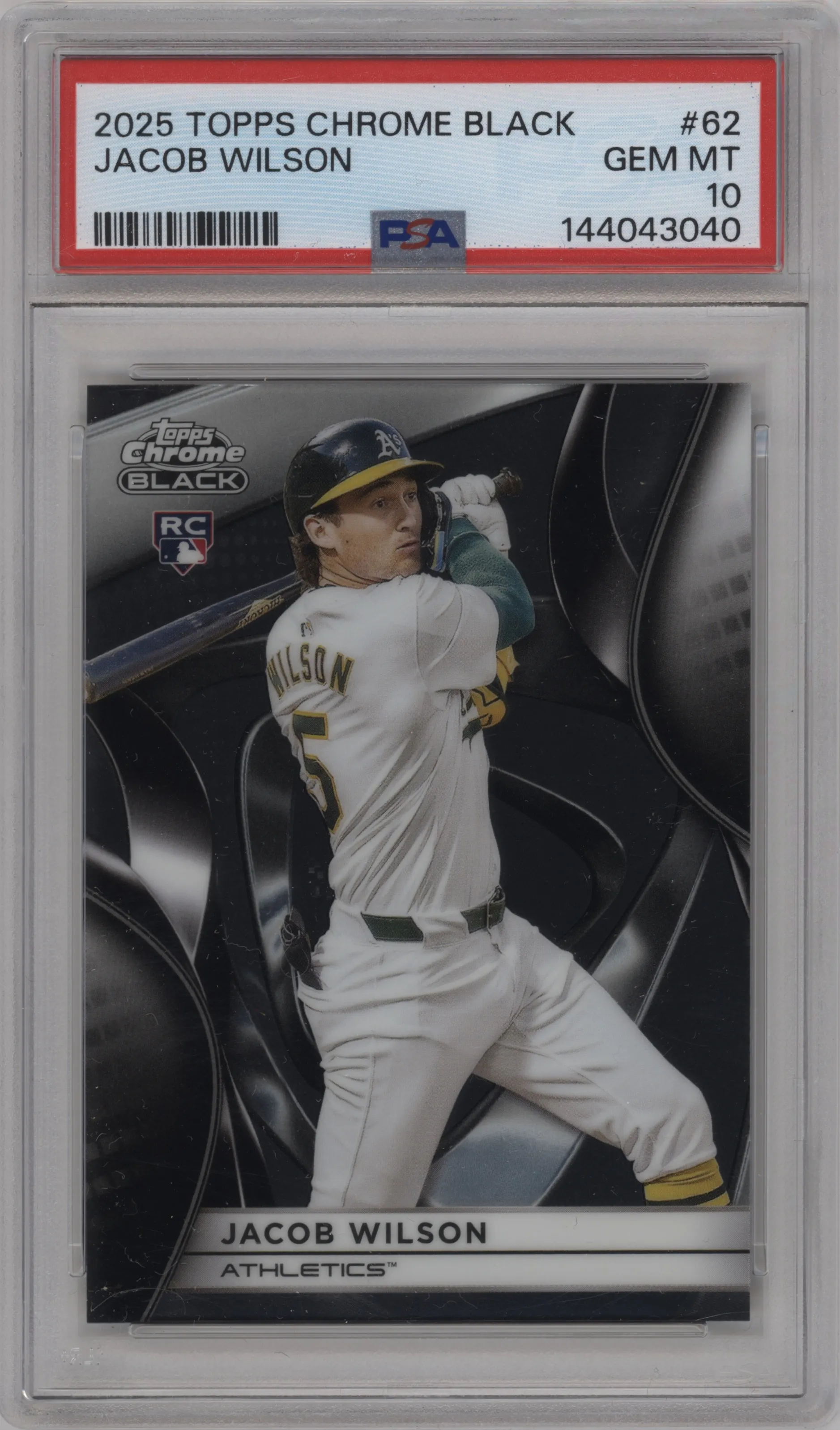 2025 Topps Chrome Black Jacob Wilson PSA 10