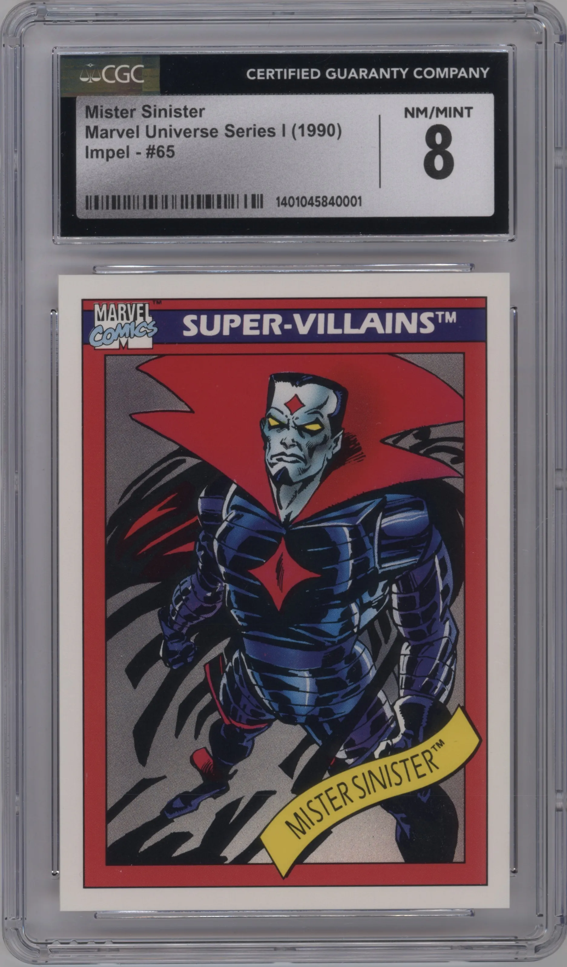 1990 Impel Marvel Universe Mister Sinister #65 CGC 8