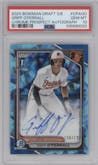 Griff O'Ferrall from the 2024 Bowman Draft Sapphire Edition set graded by PSA and given an overall grade of 10.