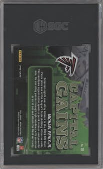 Michael Penix Jr. from the 2024 Panini Mosaic set featuring a Silver parallel graded by SGC and given an overall grade of 10.