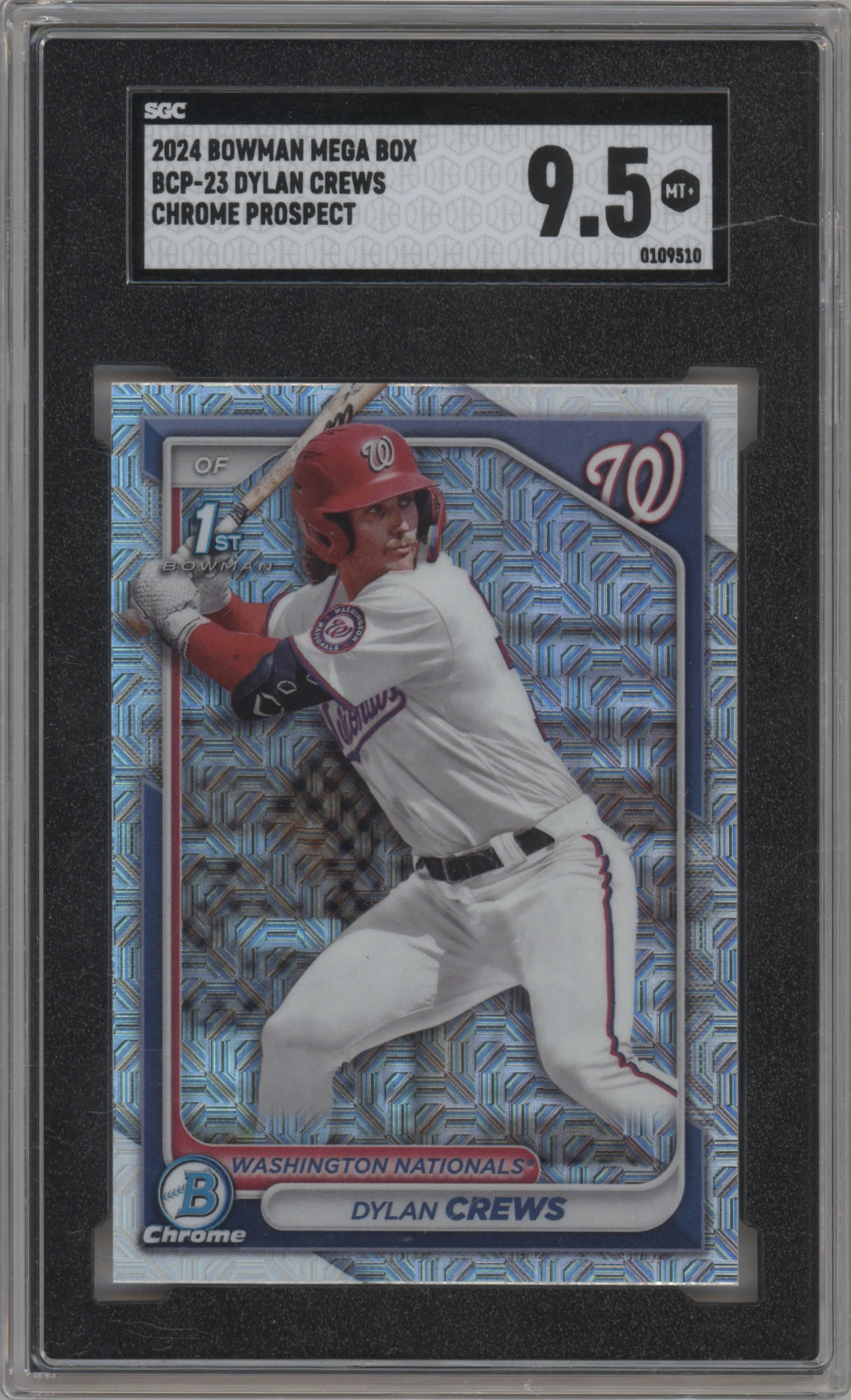 2024 Bowman Mega Box Chrome Pros. Dylan Crews SGC 9.5