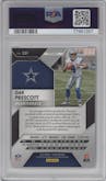 Dak Prescott from the 2016 Panini Prizm set featuring a Prizm parallel graded by PSA and given an overall grade of 10.