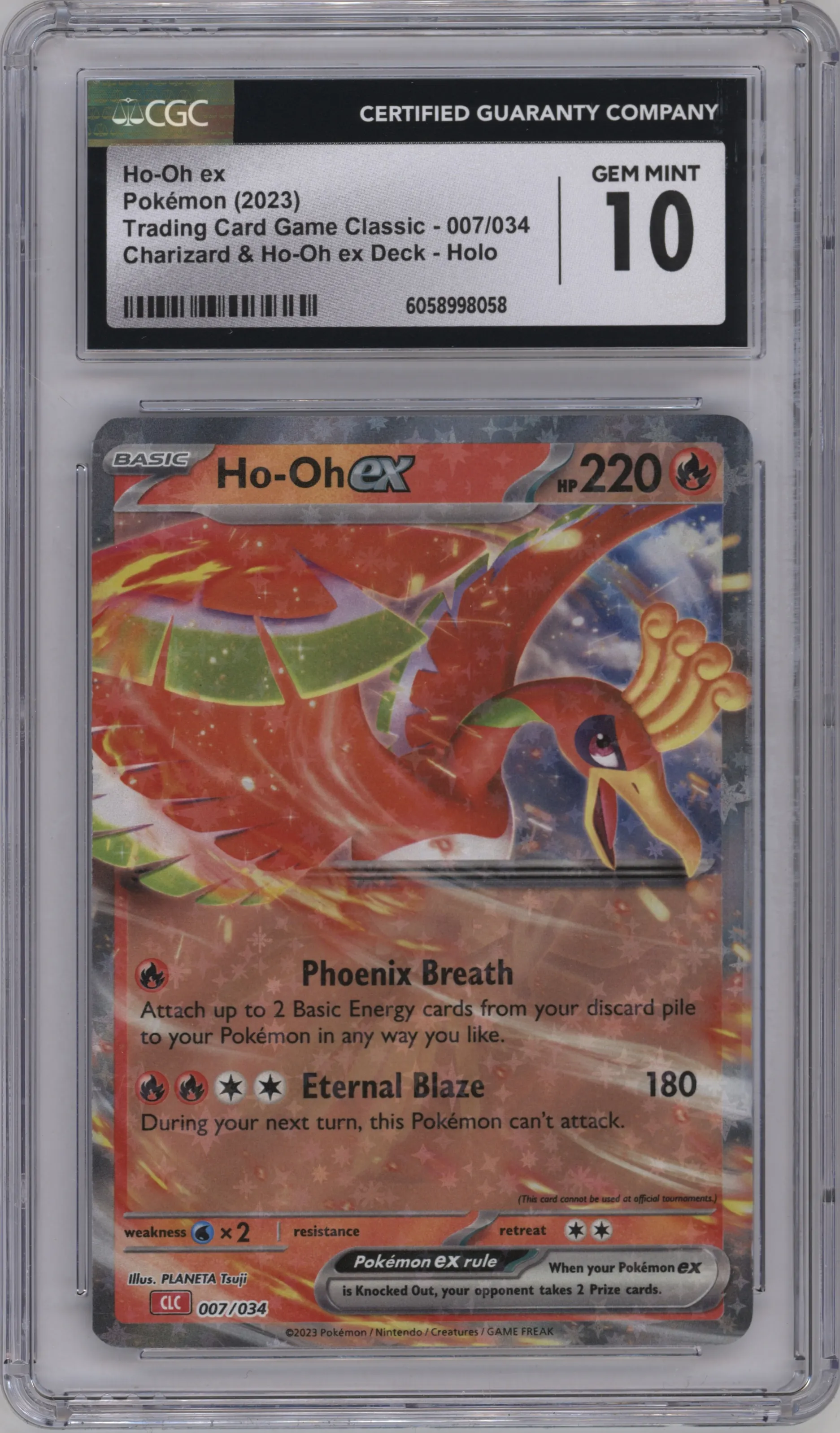 2023 Pokemon CLC Ho-Oh Ex CGC 10