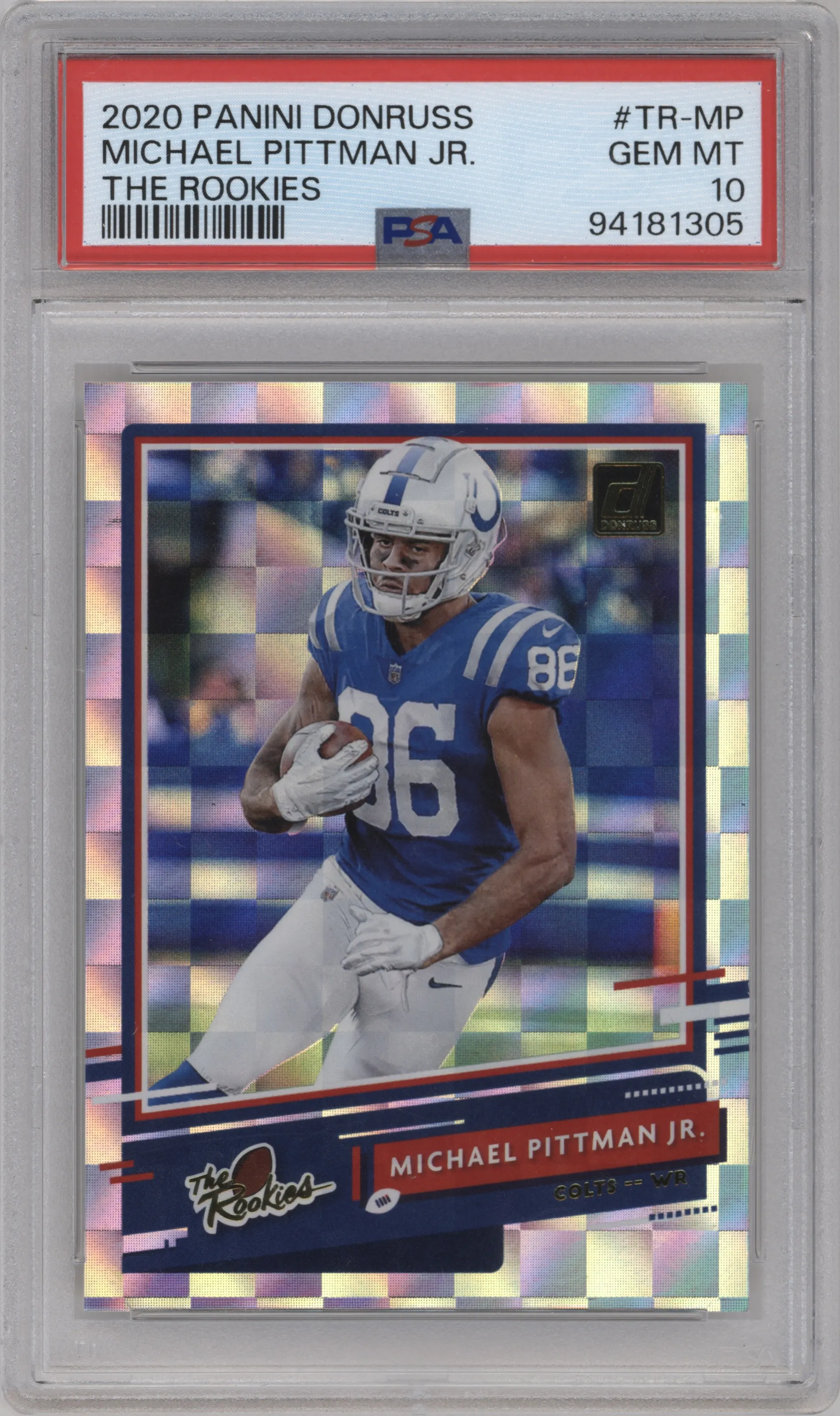 2020 Panini Donruss The Rookies Michael Pittman Jr. #TR-MP PSA 10