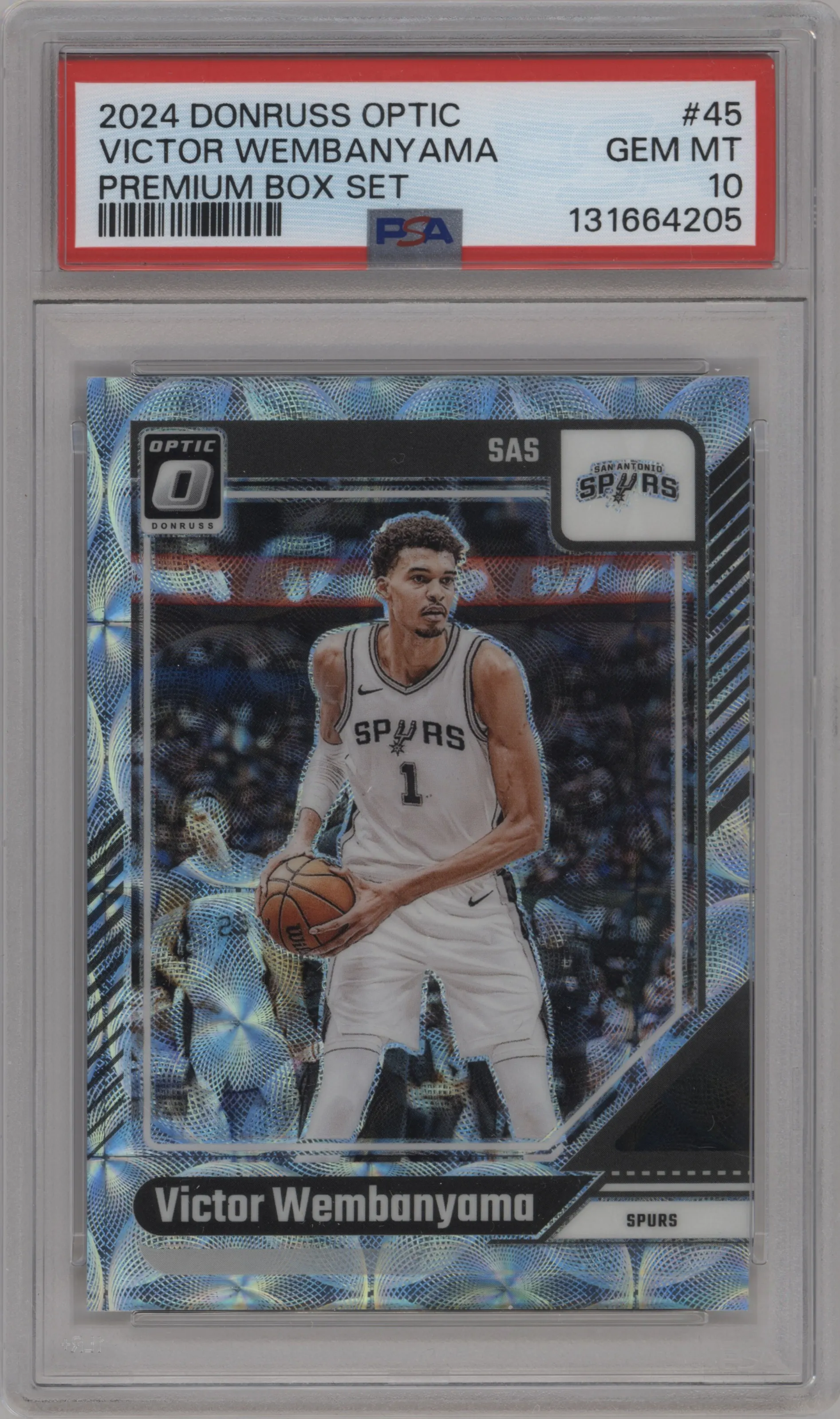 2024 Donruss Optic Victor Wembanyama Premium Box Set #45 PSA 10