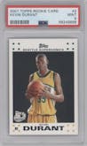 Kevin Durant from the 2007-08 Topps set graded by PSA and given an overall grade of 9.