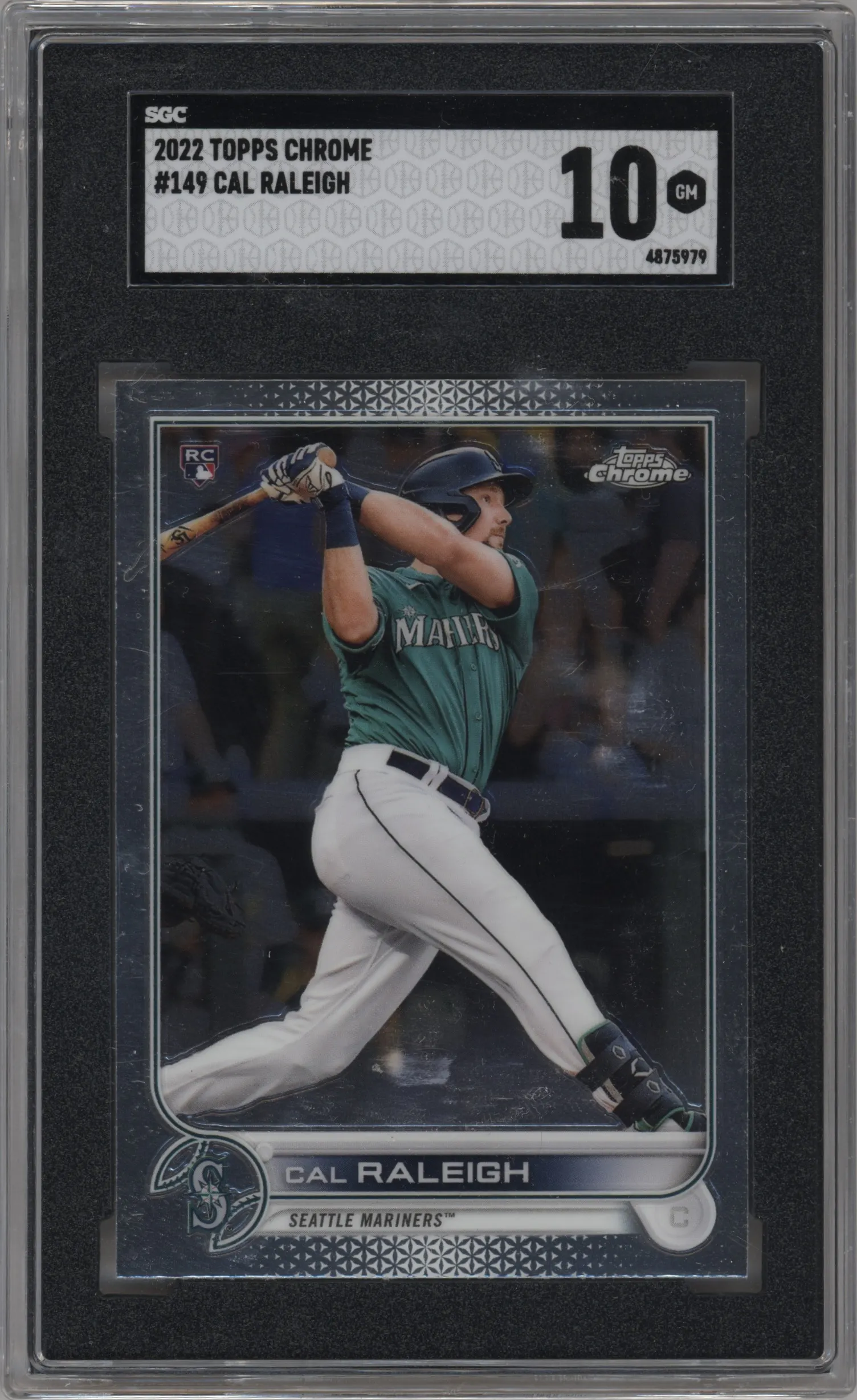 2022 Topps Chrome Cal Raleigh SGC 10