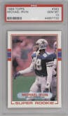 Michael Irvin from the 1989 Topps  set graded by PSA and given an overall grade of 10.
