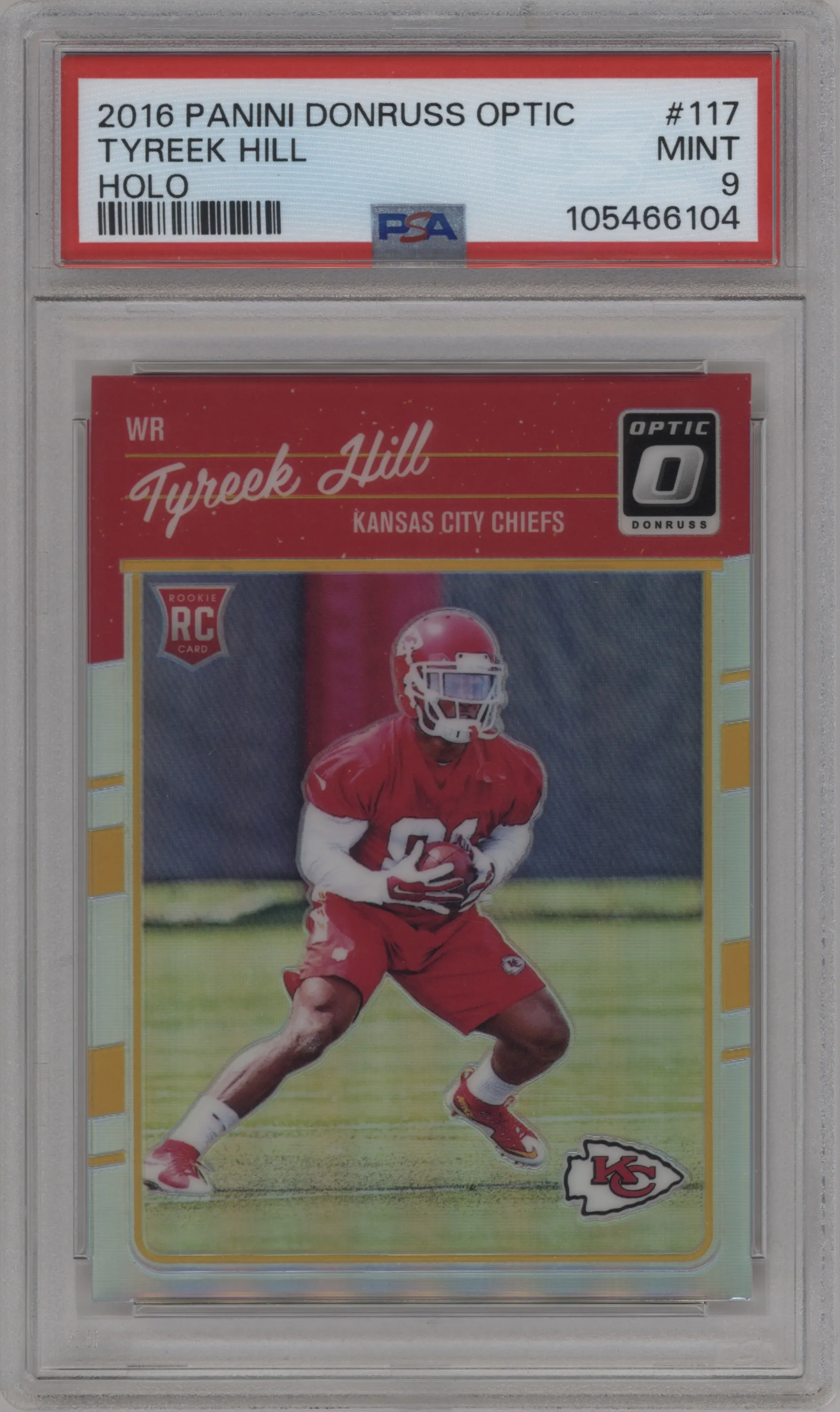 2016 Panini Donruss Optic Tyreek Hill Holo PSA 9