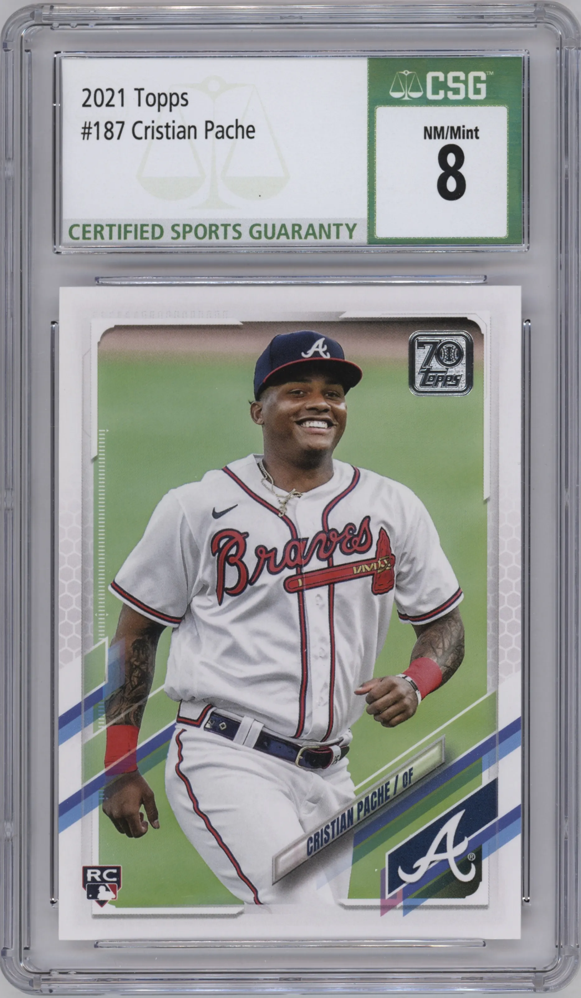 2021 Topps Series 1 Cristian Pache #187 CGC 8